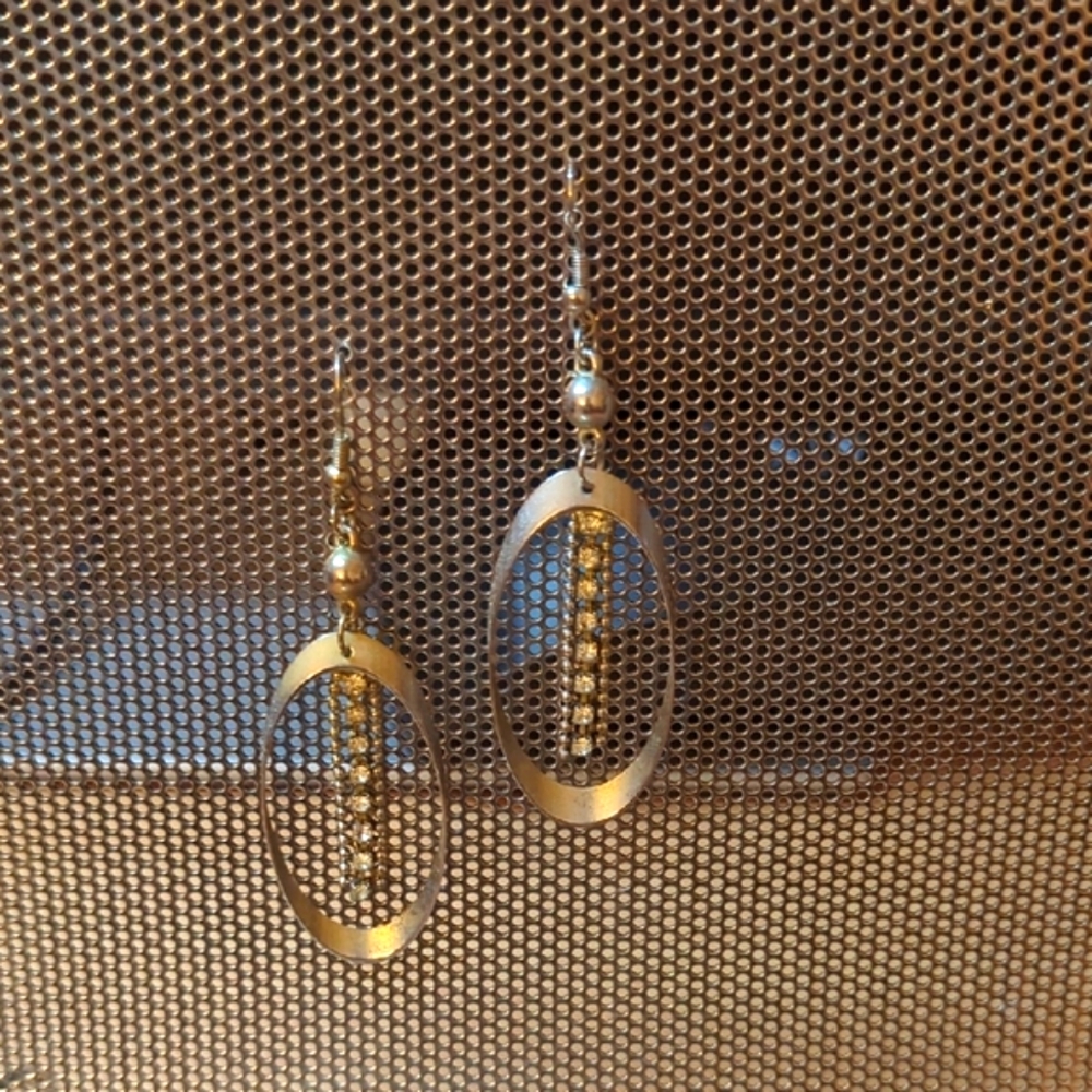 Gold Dangle Earrings with Unique Designs